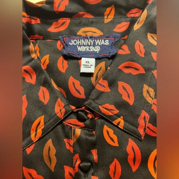 🆕 Johnny Was Workshop 100% SILK Amora Boxy Charmeuse Shirt Boho Chic NWOT - Picture 5 of 14